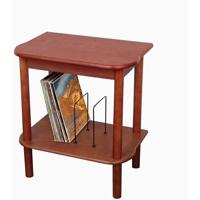 Vosterio Support pour Tourne-Disque, Table d'Appoint avec de Rangement ...