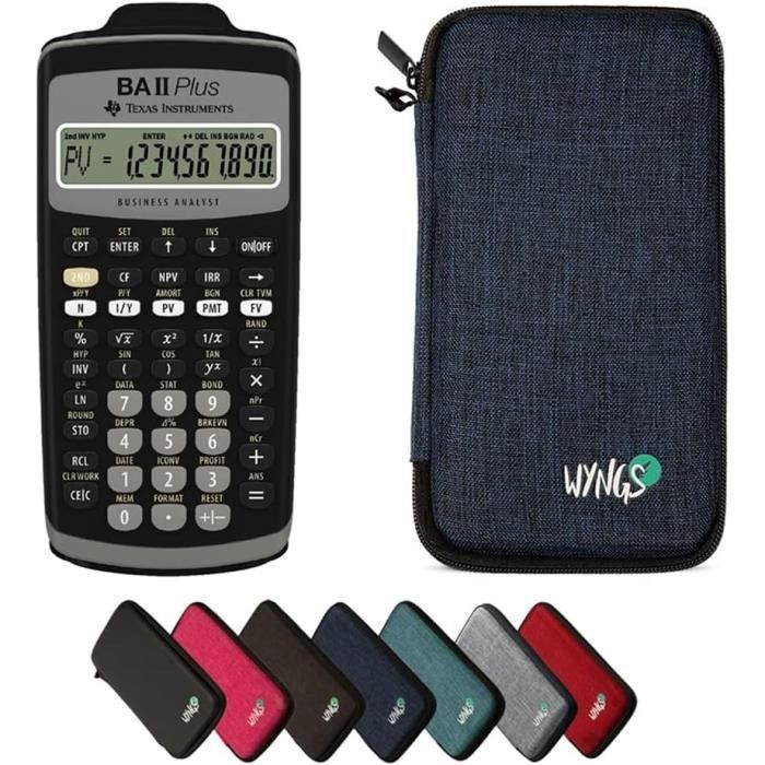 Étui De Protection Pour Calculatrice TI-30 ECO RS - Gris Foncé - Fermeture Éclair 3 Côtés