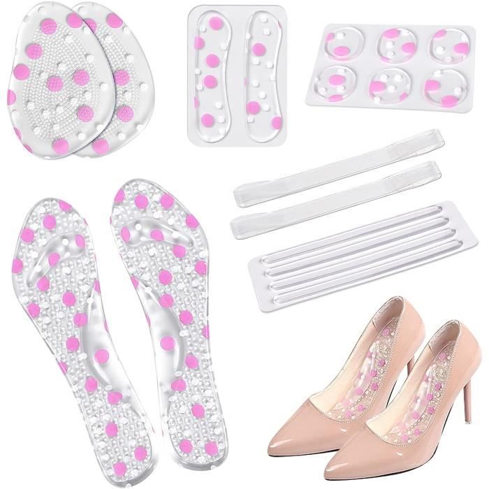 10 Paires Coussinets Talon & Orteils Anti-Glisse – Gel Souple Adhésif Pour Escarpins, Bottes, Talons Hauts – Confort Instantané