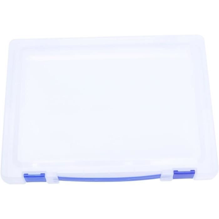 Boîte De Rangement Transparente 2 Tiroirs - Organisateur Bureau, Cosmétiques, Papeterie, 23x16,5x5 Cm