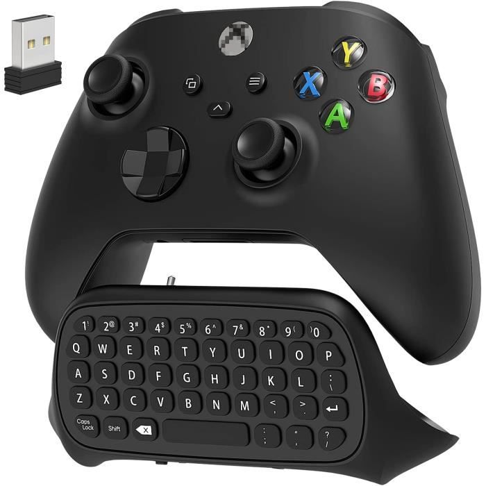 Mini Clavier pour Xbox One, Xbox Series X|S, Manette de Jeu du Clavier avec Casque et Prise Jack Audio, Récepteur 2.4G Inclus