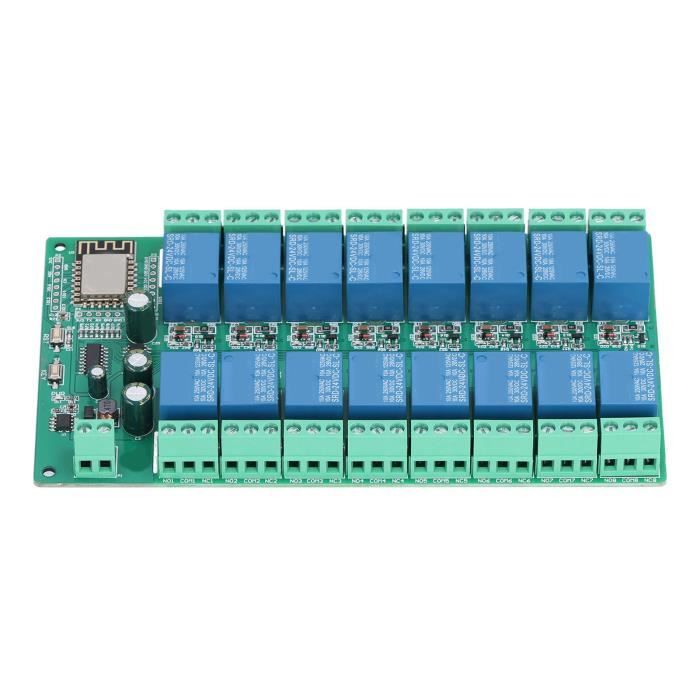 Module Relais WiFi 16 Canaux DC 24V ESP8266 - Carte Télécommande Maison Intelligente