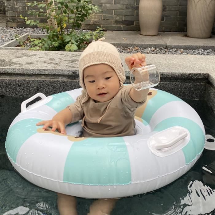 Bouée Bébé Automatique Gonflable Mambobay HECCEI – Flotteur Piscine Avec Auvent UPF50+ – Pliage Compact Sac à Dos – 3-24 Mois – Sécurité 5 Points