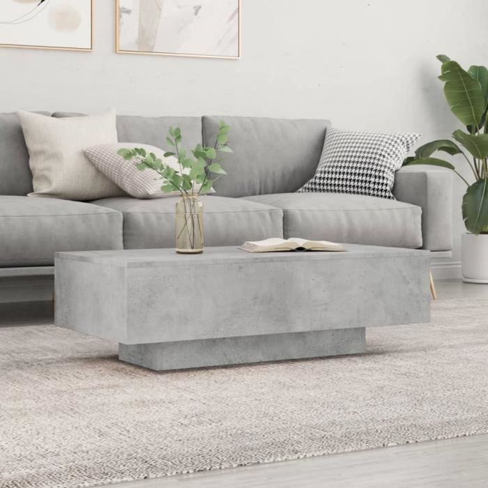 PromoTable de Salon LMT - Table basse gris béton 100x495x31 cm bois dingénierie 191Kg