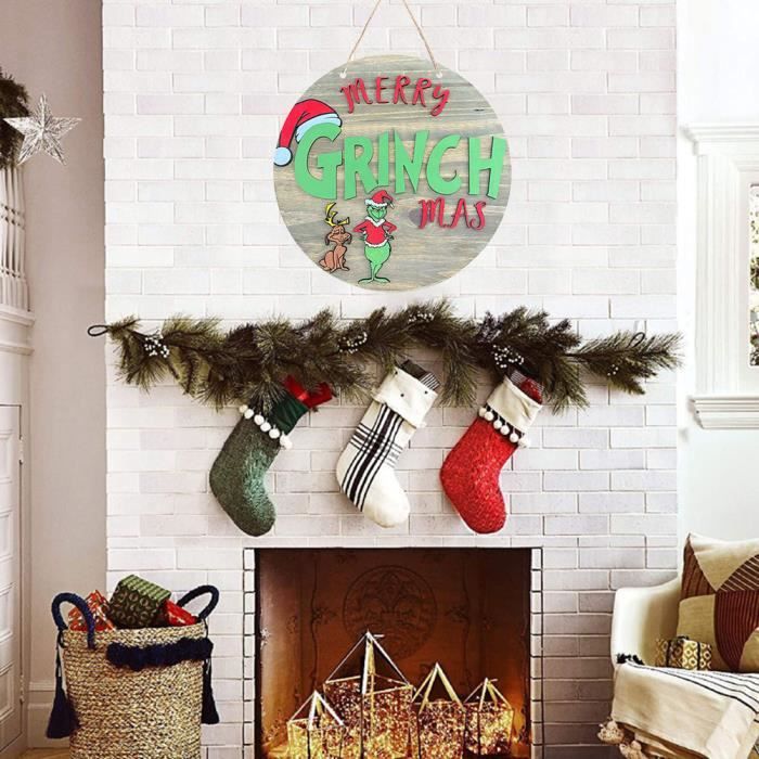 Panneau De Porte De Noël En Bois à Suspendre – Déco Extérieure Et Intérieure Super Sympa Pour La Maison