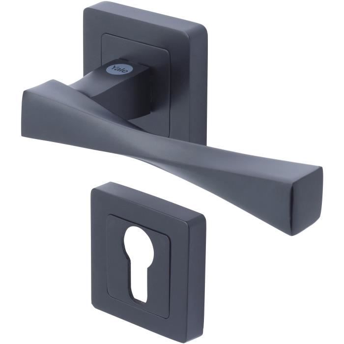 YALE YPP7 V PE Poignée de porte carrée de 7 YALE Modèle Verona passage de cylindre euro
