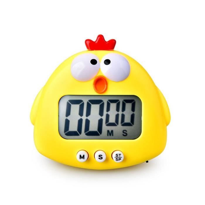 Réveil De Cuisine PEARL - Minuteur Mécanique œuf 60 Minutes - Acier Inoxydable - Signal Sonore - Horloge œufs