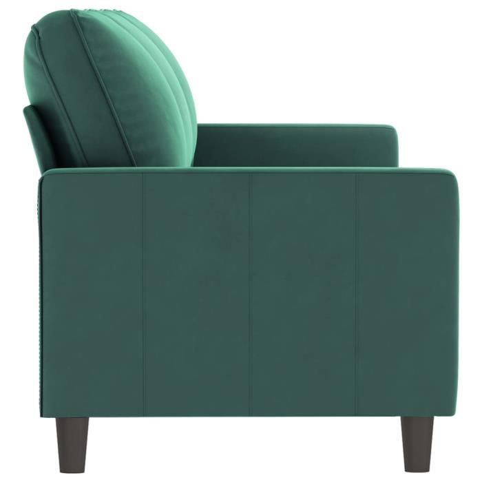 Canapé 3 Places Velours Vert Foncé 180 Cm – Neuf, Livré En Colis