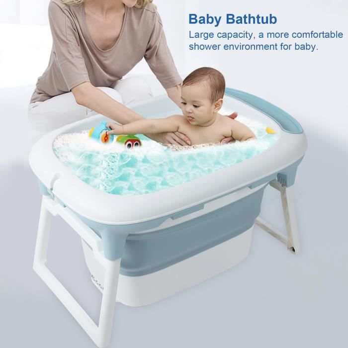 Baignoire Pour Bebe Accessoire De Douche A La Maison Bleu Seau De Bain Douche A La Maison Bleu Cdiscount Puericulture Eveil Bebe