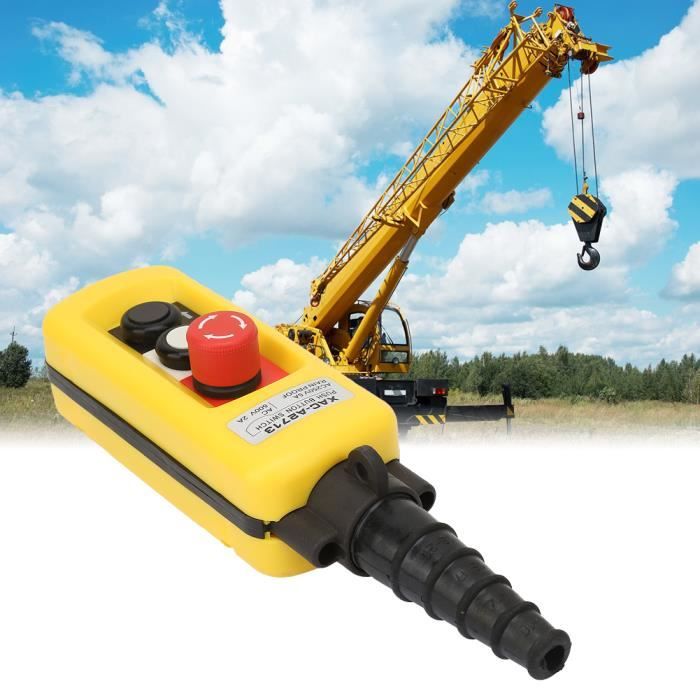 Interrupteur Suspendu Pour Grue/palan - Bouton-poussoir Avec Arrêt D'urgence, Commande Manuelle Haut/bas