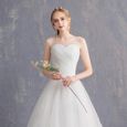 Robes de mariée mariée slim soutien-gorge Mori système Hepburn simple rêve super fée long traînant lumière-1