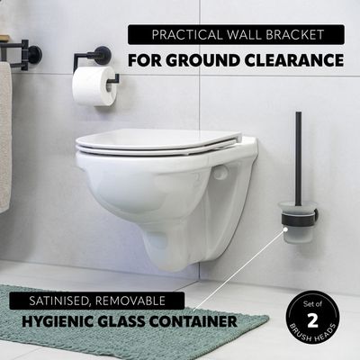 bremermann Bad-Serie Piazza Tape - Porte-rouleau de papier toilette 2 en 1 autocollant en acier inoxydable mat - Pas de perçage - Fixation adhésive 3M bremermann Bad-Serie Piazza Tape - Porte-rouleau de papier toilette 2 en 1 autocollant en acier inoxydable mat - Pas de perçage - Fixation adhésive 3M