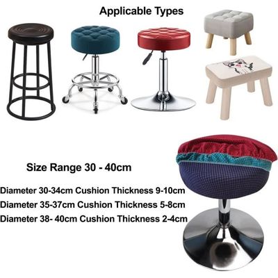 Protection Siège Extensible GGoty Housse De Tabouret Ronde
