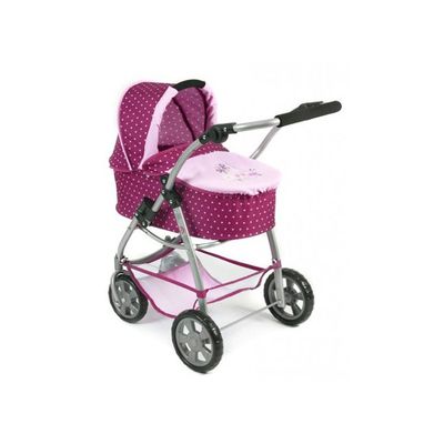 Poussette Poupée Pliable Avec Ceinture Sécurité - Landau Amovible Lavable Pour Filles - Style 3