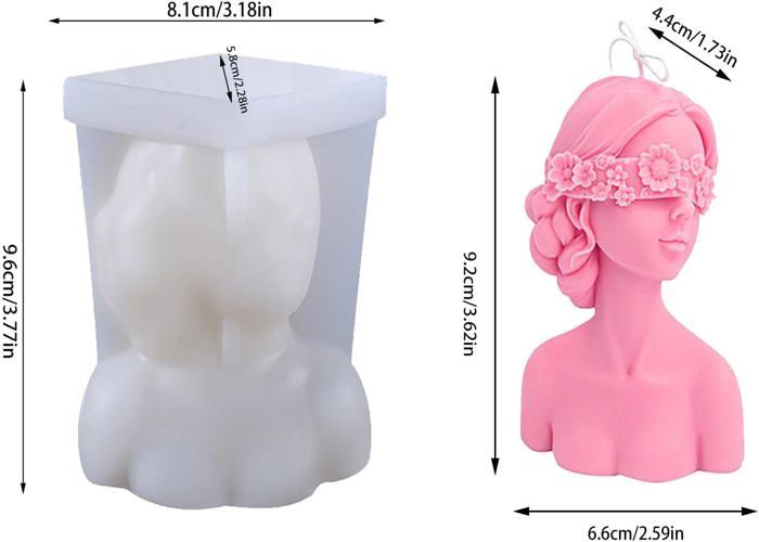 Moule Bougie Noël 3Pcs Moule En Silicone Pour Bougie À Visage Humain