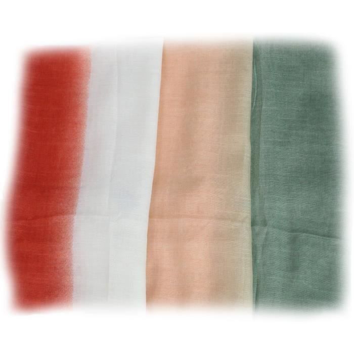 Châle Polyvalent 180x90 Écharpe Marron Beige Rouge, Laine Unie Et Motifs Géométrique Accessoire élégant Cadeau
