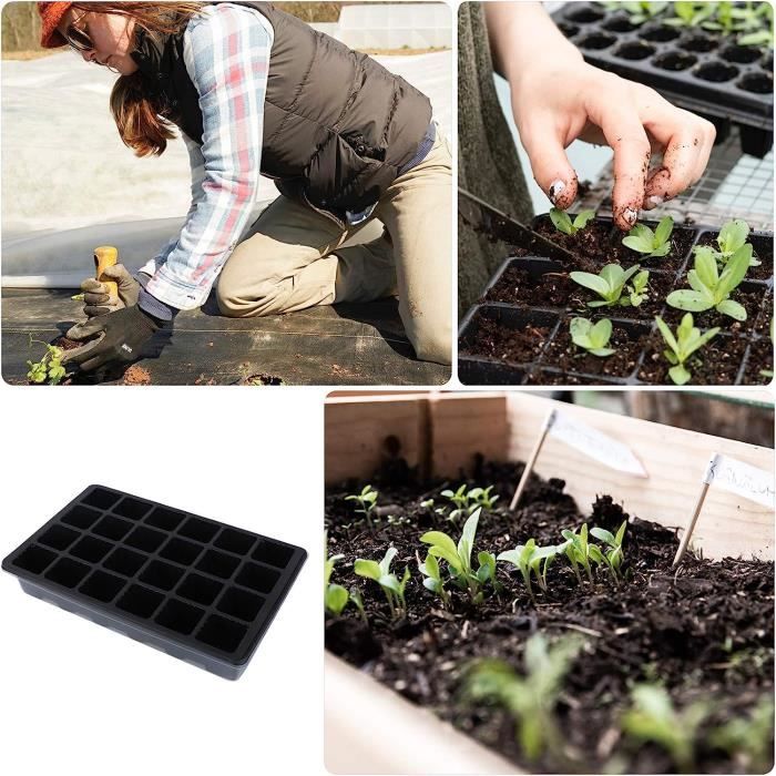 Lot De 6 Plateaux De Germination De Plantes - Avec Trous Pour Jardinage