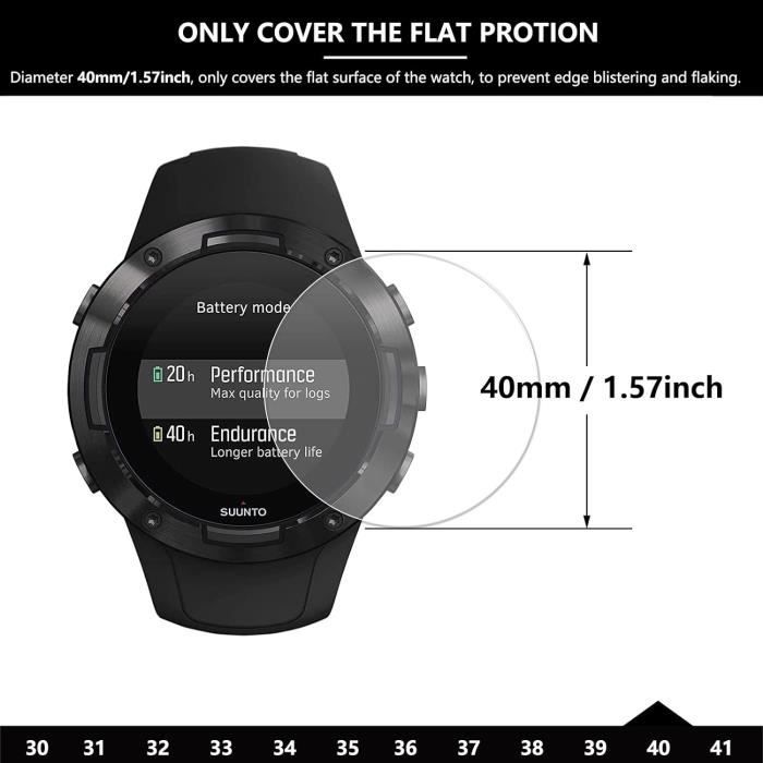 Protection écran Verre Trempé 9H Pour Montre Suunto Spartan Sport - 2 Pièces, Transparent