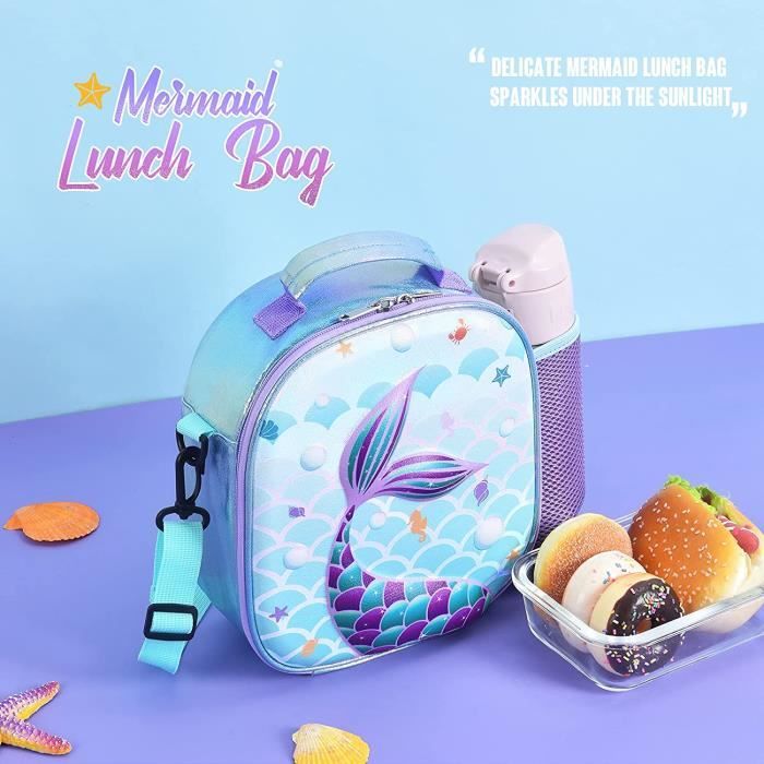 Sac à Bandoulière Sirène à Paillettes Pour Filles – Bretelles Réglables – Usage Quotidien – Cadeau Enfant