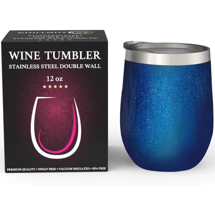 Gobelet à vin personnalisé 350 ml - Gobelet à double paroi en acier