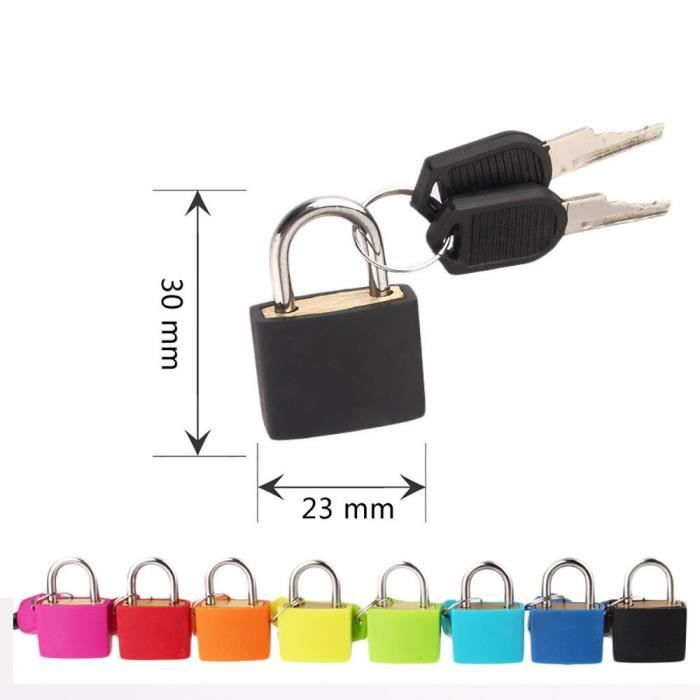 Luluganb Lot de 1 Serrures de Valise avec 2 Clés, Petits Cadenas de Bagage 23mm Multicolore, Mini Cadenas en Acier Solide pour Valise, Bagage, Sac de Voyage, Fermeture Éclair de Sac à Luluganb Lot de 1 Serrures de Valise avec 2 Clés, Petits Cadenas de Bagage 23mm Multicolore, Mini Cadenas en Acier Solide pour Valise, Bagage, Sac de Voyage, Fermeture Éclair de Sac à