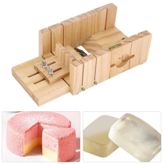 Moule à Savon En Silicone Avec Boîte Bois - 1200ml Rectangulaire Pour DIY Savons Et Desserts