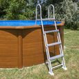 Échelle de sécurité GRE pour piscine 1,20m ou 1,32m - acier galvanisé et marches antidérapantes-2