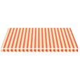 3959CHIC- Tissu de remplacement pour auvent,Anti UV,Store d'auvent Toile avec Revêtement extérieur Jaune et orange 4,5x3,5 m-2