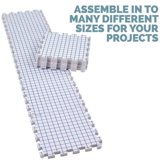 LAMXD Lot de 9 tapis de blocage pour le tricot – Panneaux de blocage extra  épais avec