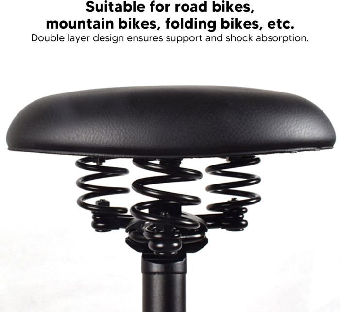 Selles De Vélo Rétro Style Rivet Vintage Coussin à Ressort