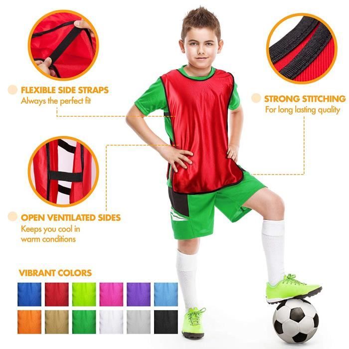 SerendipitousWhisper 12 Pièces Gilets d’entraînement Sport,Chasubles pour Enfants,Juniors et Adultes,Maillots de Football,Chemises de Foot,Dossard SerendipitousWhisper 12 Pièces Gilets d’entraînement Sport,Chasubles pour Enfants,Juniors et Adultes,Maillots de Football,Chemises de Foot,Dossard
