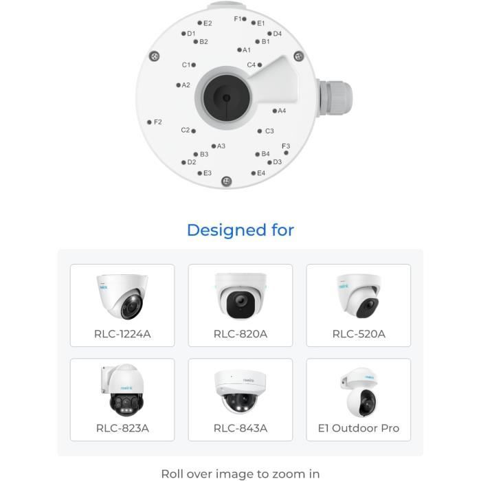 Reolink Boîte de jonction B10, Uniqueent conçue pour Les caéras IP Reolink Bullet RLC-410-5P