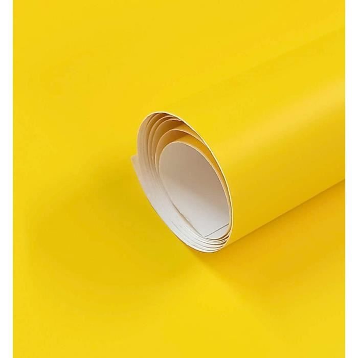 Adhésif pour meuble jaune bouton d'or mat - Luminis Films