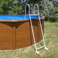 Échelle de sécurité GRE pour piscine 1,20m ou 1,32m - acier galvanisé et marches antidérapantes-3