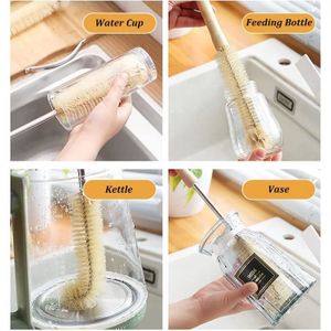 Set De 8 Brosses Pour Tasses + 2 Petites Brosses + 2 Brosses à Paille - Nettoyage Fond Bouteille, Thermos, Machines à Café - Bleu - 2