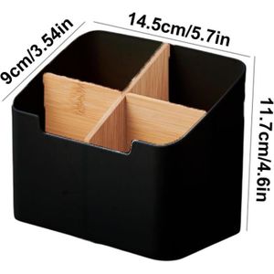Boîte De Rangement Pour Télécommandes Et Clés - 4 Compartiments, ABS - Rouge - 4