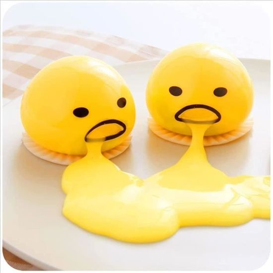 Boule de vomi, balle anti-stress au jaune d'œuf vomi, 3 pièces, jaune  JinsintoProduced