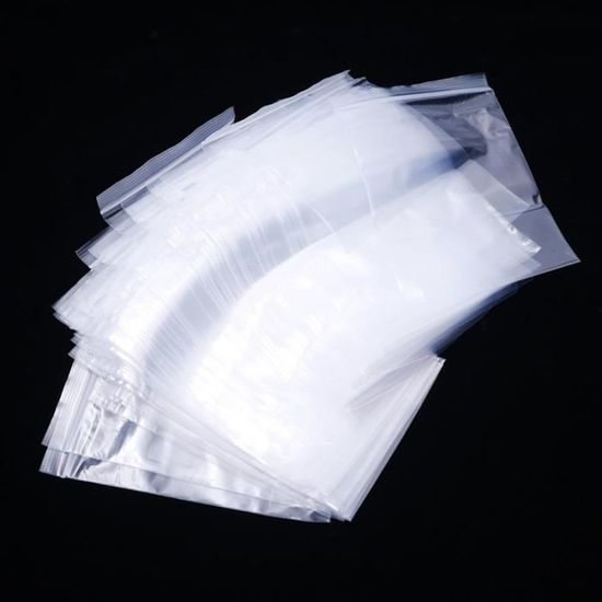 500 8"x11" Transparent Prise Auto Presse & Joint Refermable hermétiquement après utilisation à Fermeture Zip Sacs en Plastique Poly 