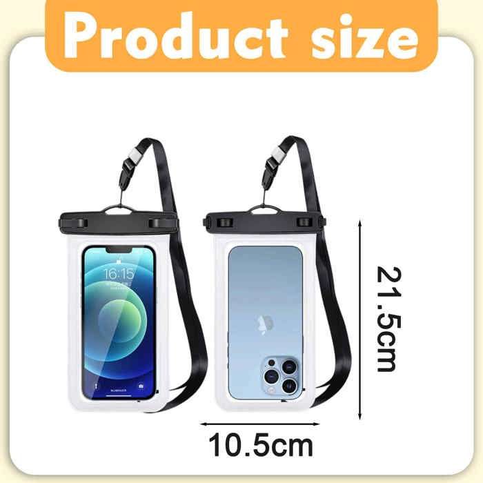 Lot De 2 Pochettes étanches IPX8 Pour Clés – TPU, Protection Jusqu’à 30 M, Avec Cordon De Cou, 10,2 Cm, Pour Piscine, Plage, Surf