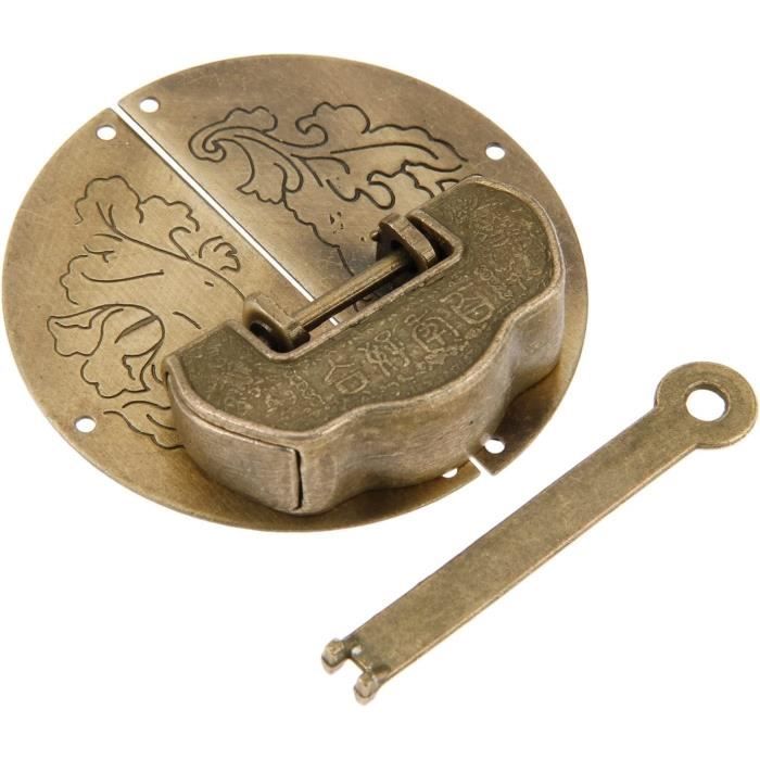 Kit Serrure Vintage Pour Porte D'armoire Ou Coffret En Bois – Finition Bronze Antique
