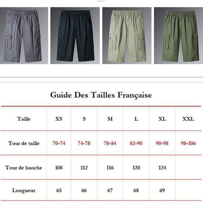 Suwangi Short Cargo Homme – Coton Élastique Multi-Poches, Confort Total Pour L’Été !