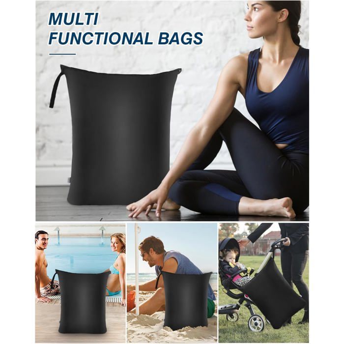 Lot De 2 Sacs étanches Svalor 40x50 Cm – Fermeture éclair Métal, Poignée Cliquet – Pour Vêtements Mouillés Et Sportifs