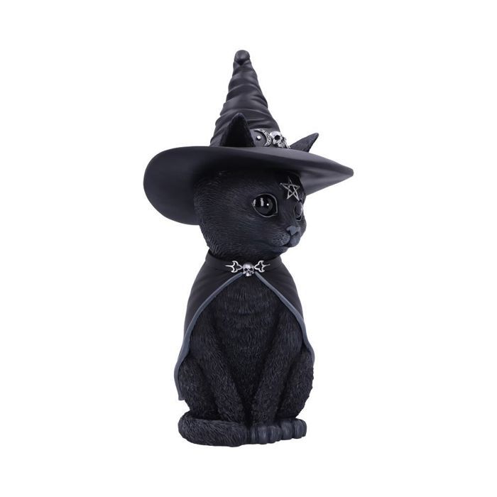 Figurine Familiars Balai Noir - Hauteur 11,5cm - Résine Peinte à La Main - Décoration Sorcière, Halloween, Collection