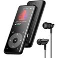 AGPTEK Haut-Parleur MP3 Bluetooth 4.0, Lecteur de Musique 8Go en Métal avec Bouton Tactile, 1,8'' Écran TFT, Supporte Carte SD 128Go-0