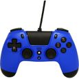 Gioteck - VX4 - Manette PS4 Filaire - Port Jack 3,5 - Design ergonomique (Bleu)-0