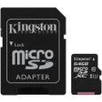Carte microSDXC Kingston Canvas Select - 64 Go - Classe 10/UHS-I (U1) - 80 Mo/s en Lecture - 10 Mo/s en Écriture-0