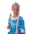 Kit Princesse des Glaces Enfant - PARTY PRO - Diadème, Baguette Magique et Barrette Natte - Bleu Polyester-0