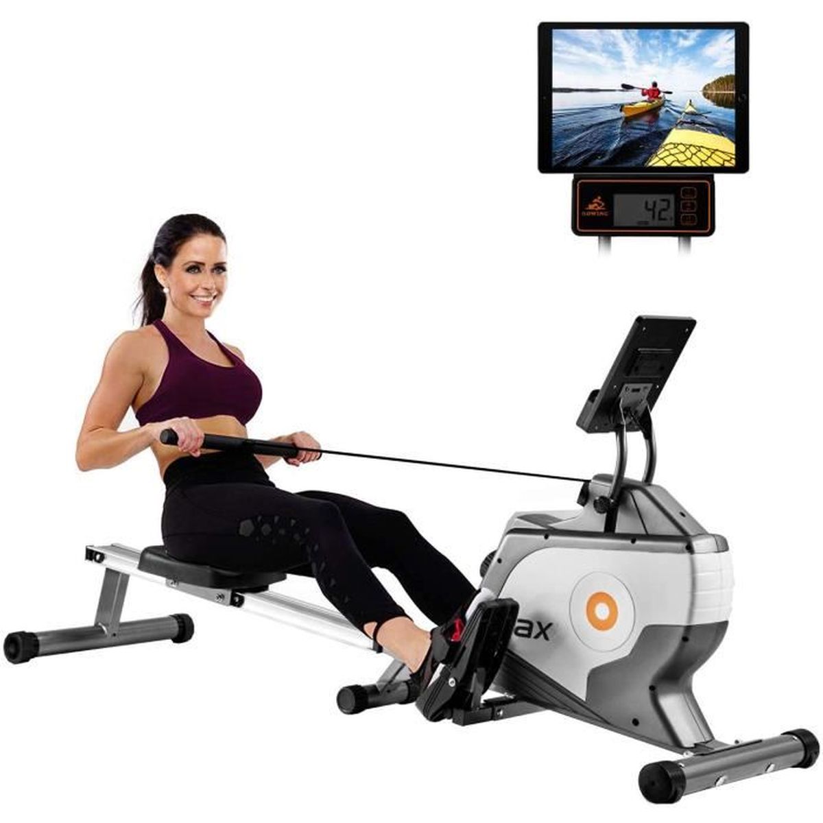 Rameur Magnétique DMASUN - Connecté APP, 16 Niveaux Résistance, Pliable, Charge 160kg