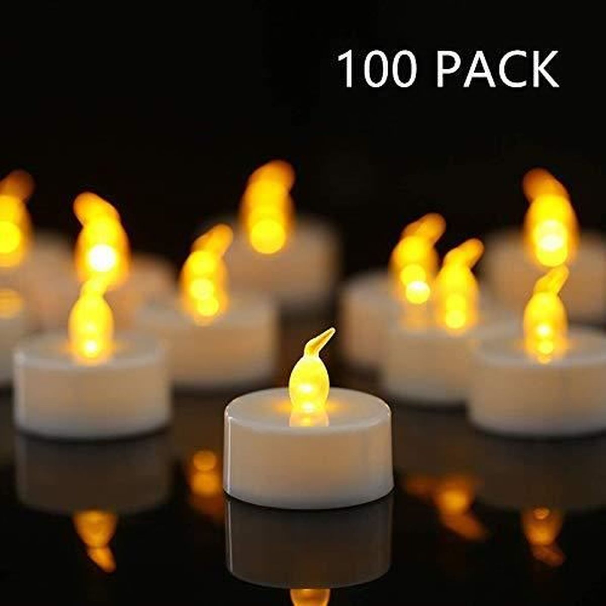 Lot de 100 Bougie LED à Piles avec Flamme Vacillante, Décoration pour Table Fête Party Lot de 100 Bougie LED à Piles avec Flamme Vacillante, Décoration pour Table Fête Party