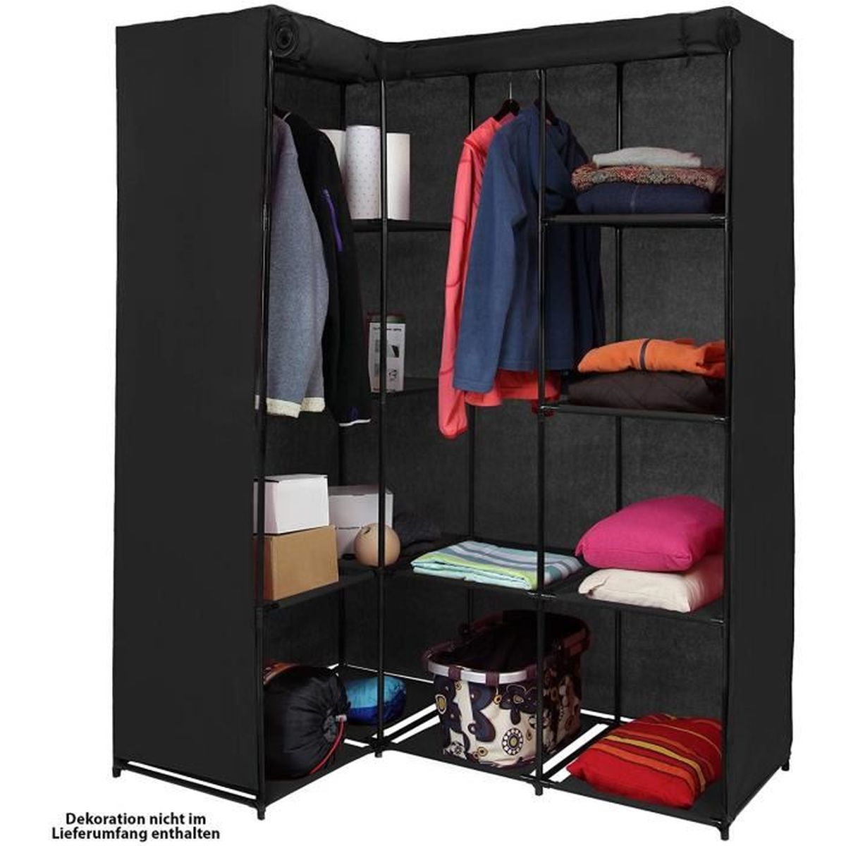 Armoire d’Angle Penderie dressing en textile nontissé 129 x 87 x 169